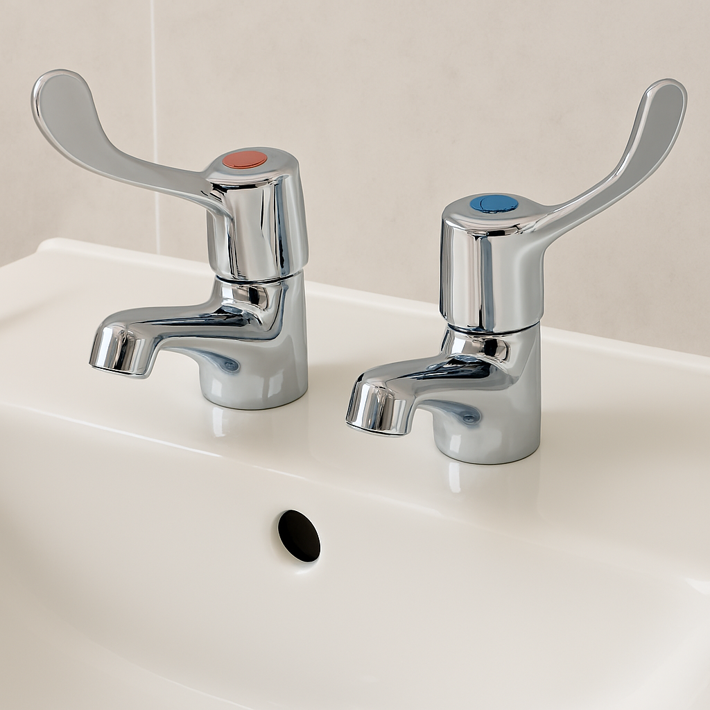 Lever taps fitted